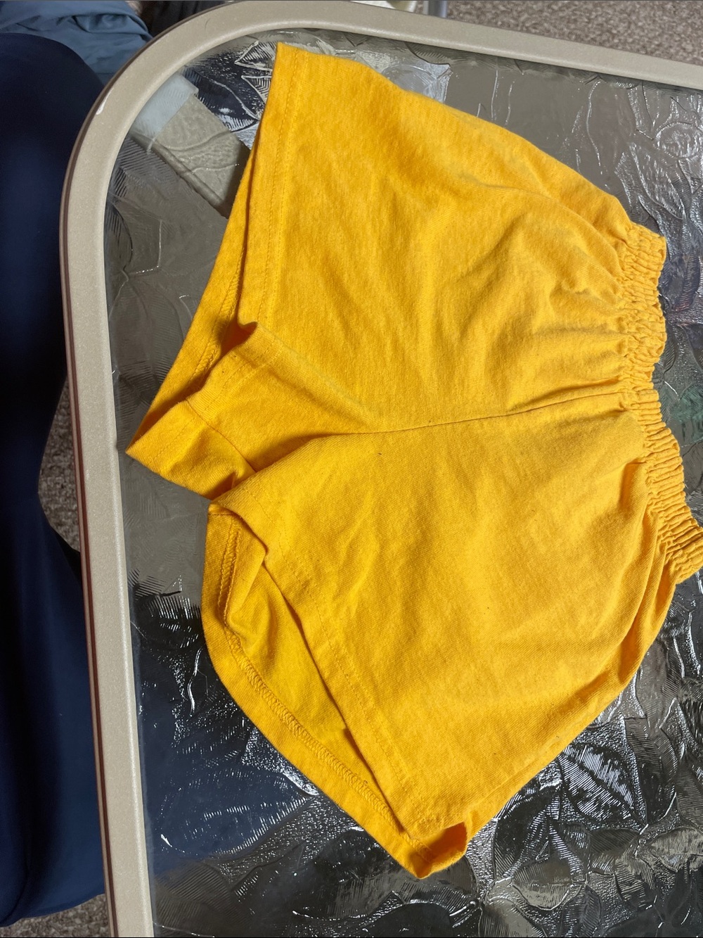 Soffe Bright Yellow Elastic Waist Athletic Shorts